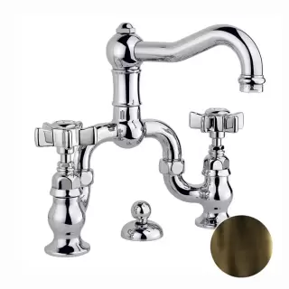 Nicolazzi Dames Anglaises Смеситель для раковины на 3 отверстия, с донным клапаном, цвет: тёмная бронза