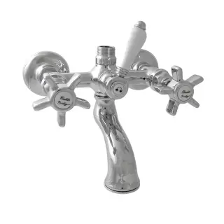 Nicolazzi Dames Anglaises Смеситель для ванны с 2мя ручками, вывод сверху 3/4, (для душ. стойки, для ванны) цвет: хром