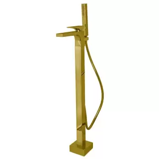 Fima Carlo Frattini Zeta Смеситель для ванны, напольный, с ручным душем, цвет: золото