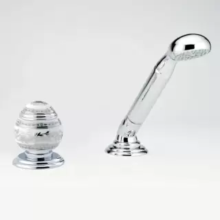 THG Marquise porcelaine blanche Ручной душ на борт ванны, 2 отв., цвет: хром/платина/белый фарфор