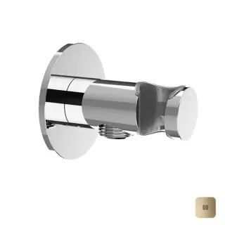 Almar Вывод из стены с держателем для душевой лейки, цвет: золото PVD