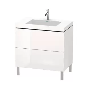 Duravit L-Cube База с раковиной 80x48х69.8см., напольная, 2 выдв. ящика, High Gloss, цвет: белый
