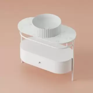 Artceram Flair 4.0 Консоль металлическая с раковиной 95x48хh75см., напольная, с выдвижным ящиком и мраморной столешницей, подвесная, цвет: белый матовый