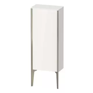Duravit XViu Шкаф подвесной 40x24x89см, с 1 дверью, 2 стеклянными полками (петли слева), цвет: белый глянцевый/champagne matt