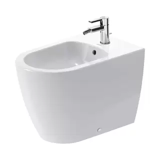 Duravit Me by Starck Биде напольное приставное 37х60 см, с 1 отв. под смеситель, с креплением, цвет: белый