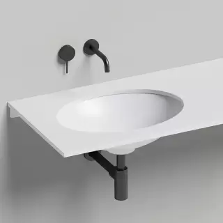 Salini Marea 11 Раковина врезная снизу 55х40х13.5см., без отв., без перелива, мат-л: S-Sense, цвет: белый