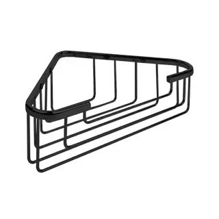 Colombo Basic Угловая металлическая полочка, цвет: чёрный матовый