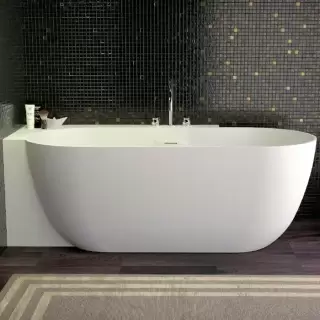 Knief Lotus Ванна 190х95х63см., отдельностоящая, Sx, из материала Stone, с переливом, цвет: белый матовый