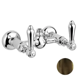 Nicolazzi El Capitan Смеситель для душа на 2 отверстия, вывод сверху 1/2" (без шланга и лейки), цвет: тёмная бронза