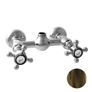 Nicolazzi Half Dome Смеситель для душа на 2 отверстия, вывод сверху 1/2" (без шланга и лейки), цвет: тёмная бронза