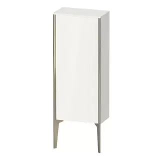 Duravit XViu Шкаф подвесной 40x24x89см, с 1 дверью, 2 стеклянными полками (петли справа), цвет: белый глянцевый/champagne matt