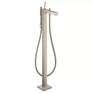 Axor Citterio Смеситель для ванны, напольный, с ручным душем, цвет: шлифованный никель