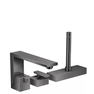 Axor Edge Смеситель на борт ванны, на 3 отв., с ручным душем, излив 210мм, цвет: черный