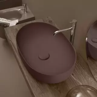 Kerasan Nolita Раковина 60х40 см, без отв., накладная, цвет: Borgogna matt