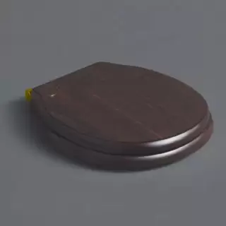 SIMAS Londra Сиденье для напольного унитаза, микролифт, цвет: орех/золото