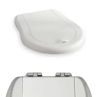 Kerasan Retro Сиденье NEW для унитаза, микролифт, цвет: белый/хром