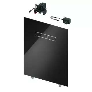 TECElux Верхняя панель с сенсорным блоком управления смыва, стекло: черное