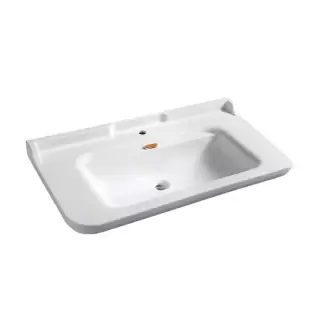 Kerasan Waldorf Раковина 120х55 см, 1 отв., керамическая, цвет: белый/золото