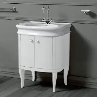 SIMAS Lante Комплект мебели, тумба с двумя дверцами, раковиной, 70см, зеркалом, напольный, цвет: белый