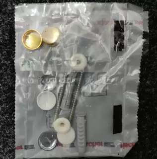 SIMAS Комплект вертикальных крепежей для унитаза/биде с заглушками цвета золото