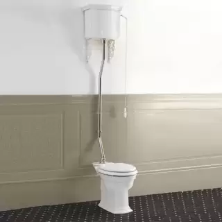 Devon&Devon Westminster Унитаз 64x36.5cм, с высоким бачком, трубой, фурнитура хром