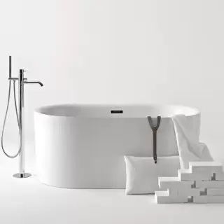 Kerasan Nolita Ванна акриловая  отдельностоящая 145х78х58 см, с пробкой click-clack, цвет: белый