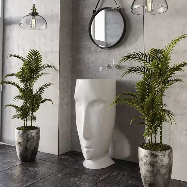 Kerasan Artwork Moloco Раковина 45х51х94.5 см, без отв., напольная, слив в пол, цвет: белый