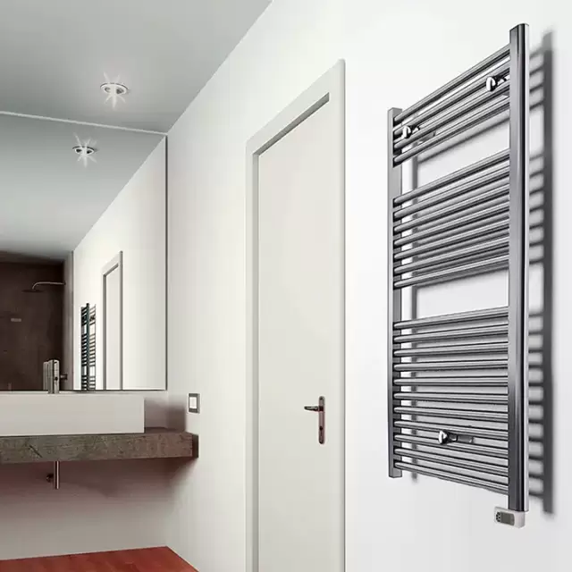 Irsap Ares Полотенцесушитель электр. 58x111.8x3см (22 трубок-2 пром), мощность:700 ватт, с электр/термостатом, провод: 120см, цвет: хром