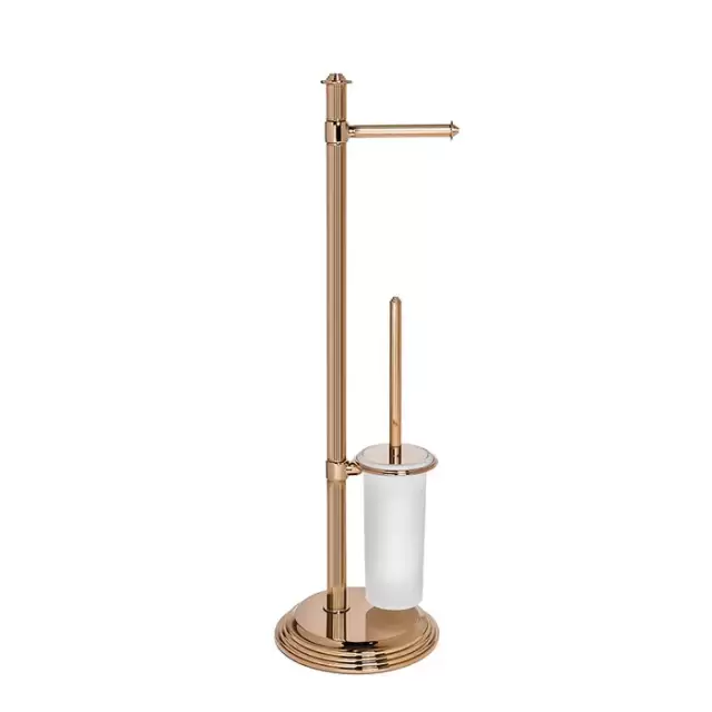 Colombo Hermitage Стойка с аксессуарами 73см, туалетный ерш, держатель т/б, цвет: античная бронза