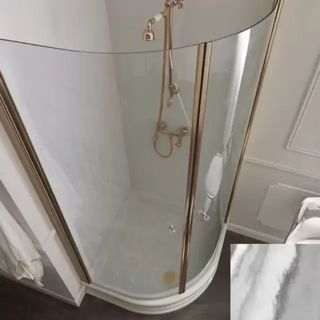 Kerasan Душ. ограждение 80х80х187см., "четверть круга для поддона 1342, проф.бронза, прозрачное.стекло