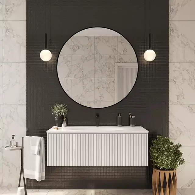 TW Shape комплект подвесной мебели 120х50см, с раковиной, с 1 выдвиж. ящиком с механизмом push-to-open, цвет: белый матовый RAL9003