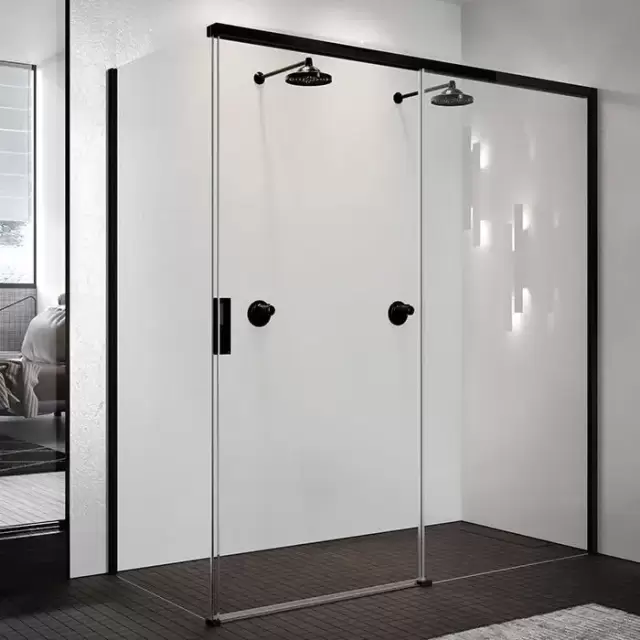 Novellini Opera Душевой угол 120х91х200см., Dx, стекло, цвет: черный