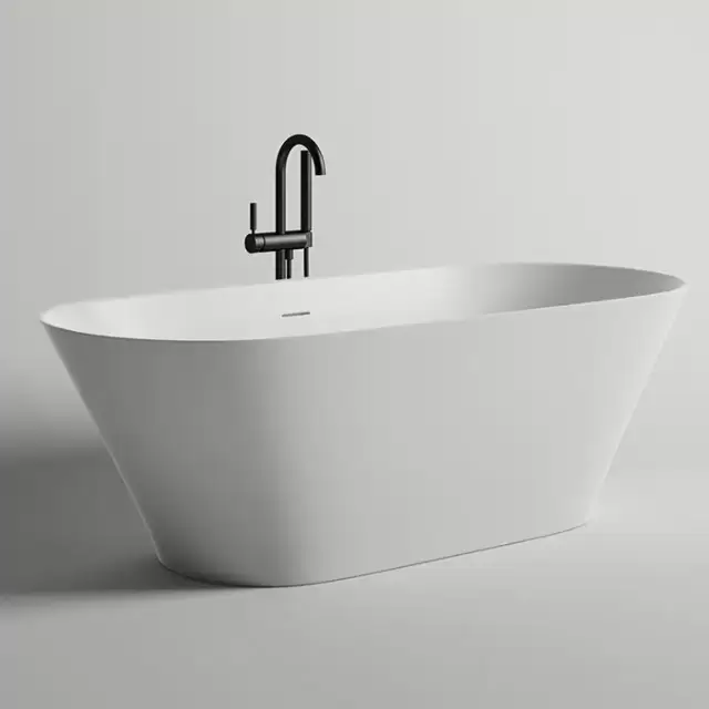 Salini Mona Ванна отдельностоящая 180x80x59.5cм, донный клапан "Up&Down", сифон, слив-перелив, S-Sense, цвет: белый глянцевый