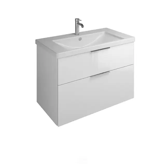 Burgbad Eqio Комплект мебели с раковиной 93см, подвесной, цвет: белый глянец