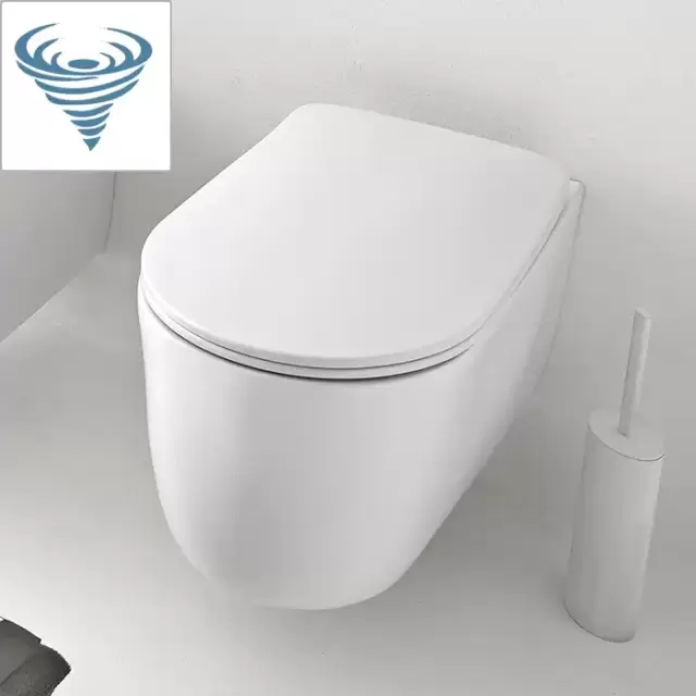 Kerasan Nolita Унитаз безободковый подвесной 55х35 см, Tornado, с креплениями WB9N, цвет: белый матовый