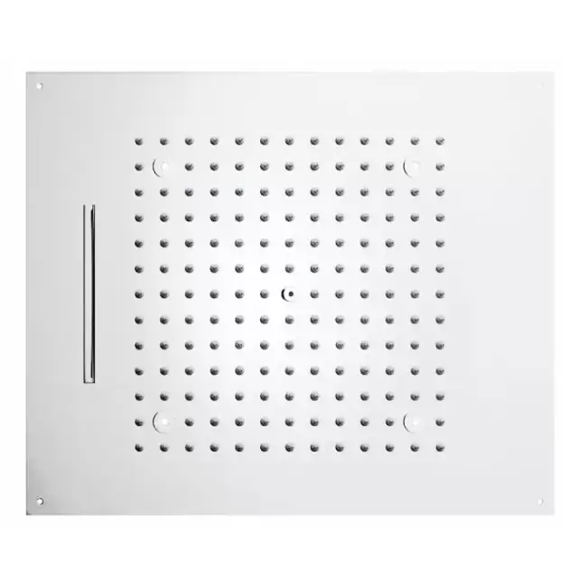 BOSSINI DREAM/2 Верхний душ 570 x 470 мм, 2 режима (дождь, каскад), с 4 LED (белый), блок питания/управления, цвет: белый матовый