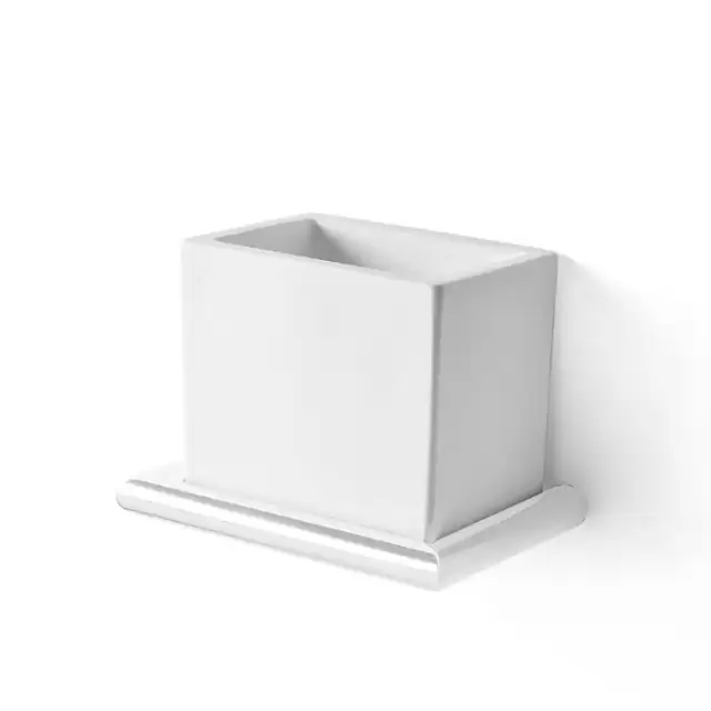 3SC Guy Стакан подвесной, композит Solid Surface, цвет: белый матовый/белый матовый