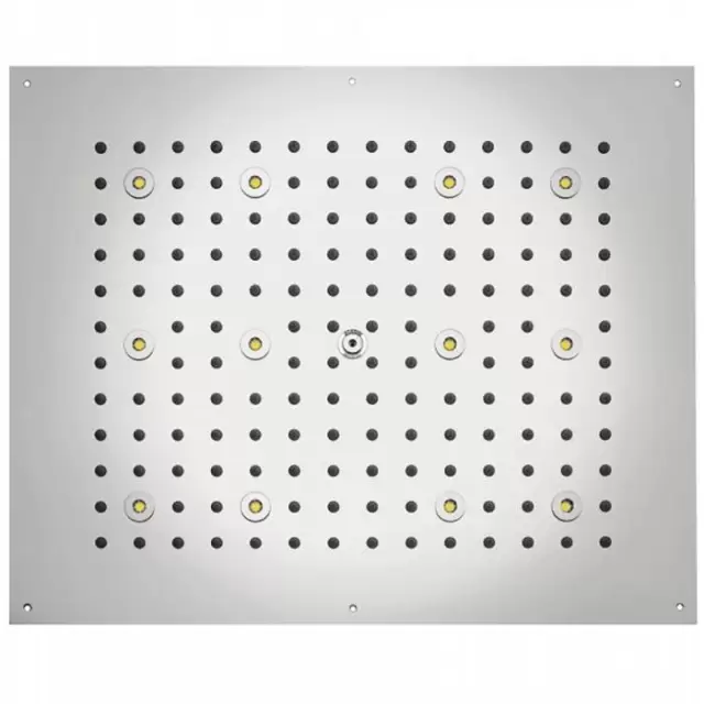 BOSSINI DREAM-RECTANGULAR Верхний душ 570x470 мм, с 12 LED RGB, блок питания/управления, Cromoterapia, цвет: белый матовый