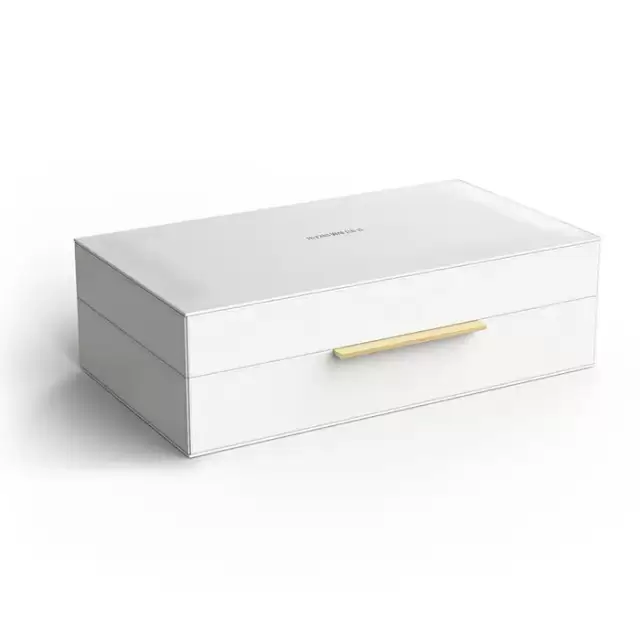 Decor Walther Brownie BOX L Коробка универсальная 30х18х9.5см., искусственная кожа, цвет: белый