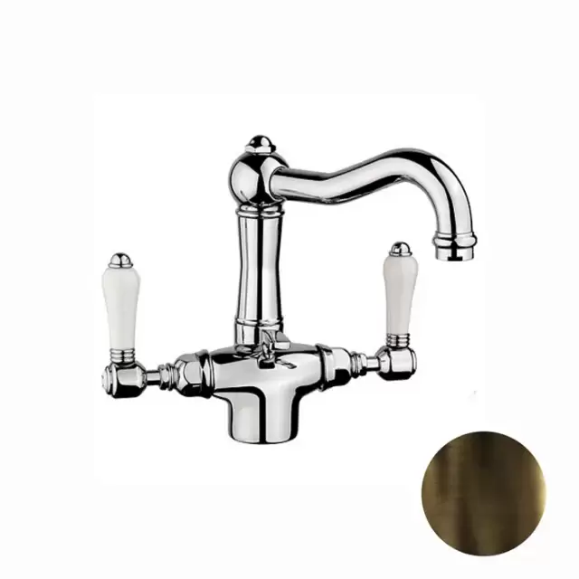 Nicolazzi P.m. Blanc Смеситель для раковины на 1 отверстие, цвет: тёмная бронза