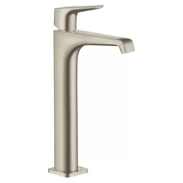 Axor Citterio E Смеситель для раковины 250, на 1 отв., высокий, с донным клапаном, цвет: шлифованный никель