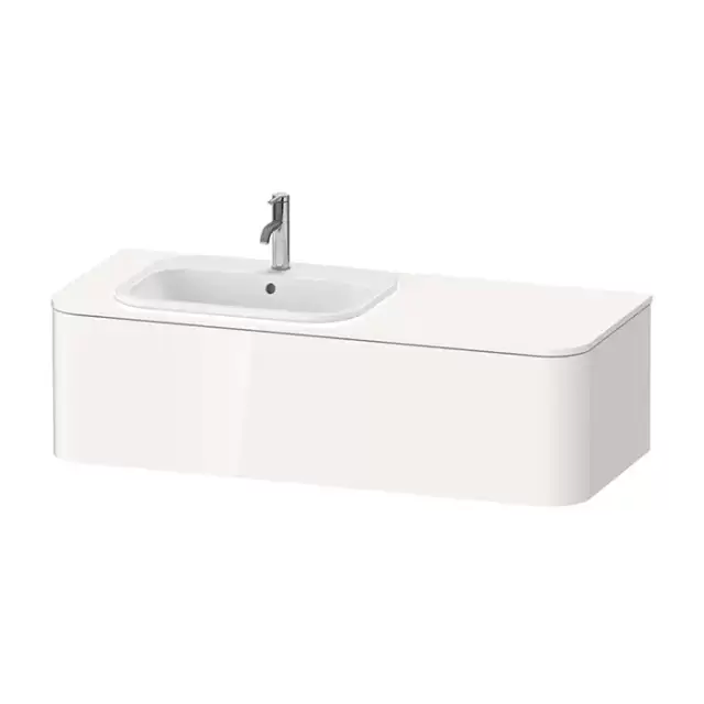 Duravit Happy D.2 Plus Тумба подвесная 130x55x35.4см, с раковиной и 2 ящиками, SX, цвет: белый глянцевый