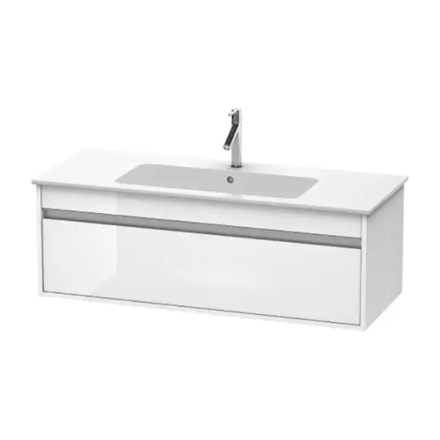 Duravit Ketho Тумба подвесная, 120x47.5х41 , с раковиной и 1 ящиком, цвет: белый глянцевый