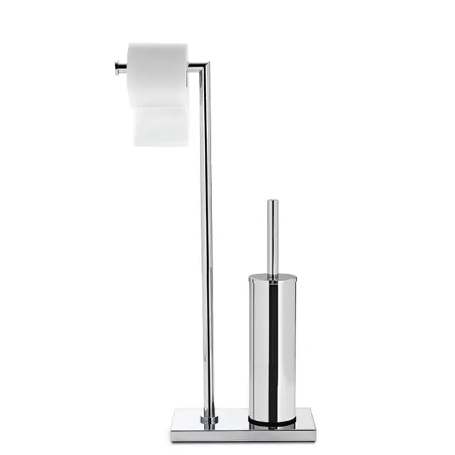 3SC Piantane Напольная стойка с держателем тб и ёршиком, цвет: хром