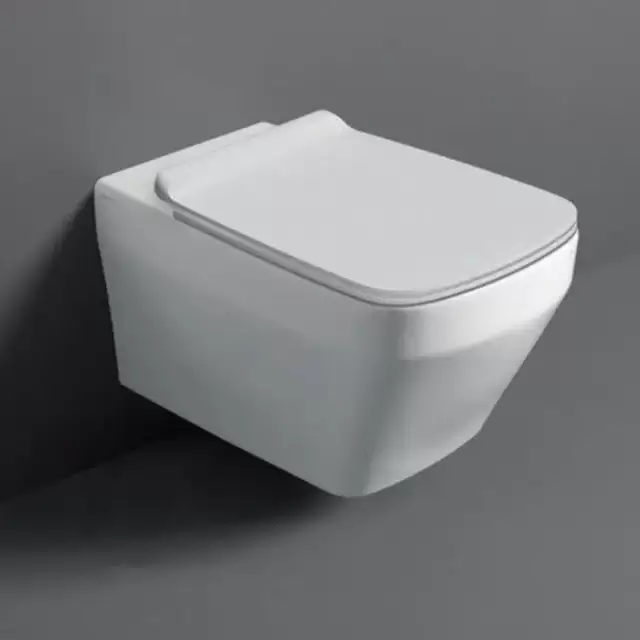 Simas Baden Baden Унитаз подвесной, 56х36см., безободковый, с сиденьем, цвет: белый матовый