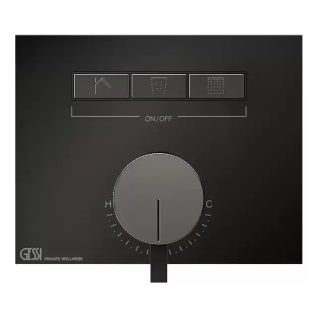 Gessi Hi-Fi Смеситель для душа, с включением до 3 источников одновременно, внешняя часть, цвет: Black Metal PVD