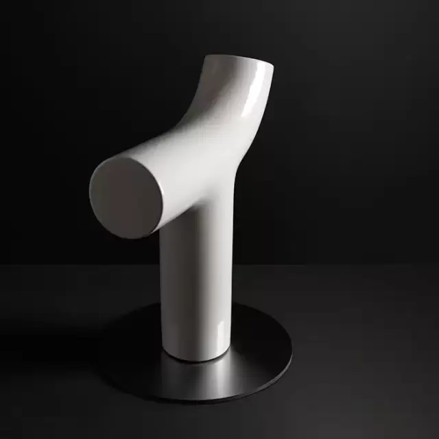 Kerasan Artwork Малый архитектурный декор для ванной: Стул на 1-ой ноге "COW", напольный, Цвет: белый