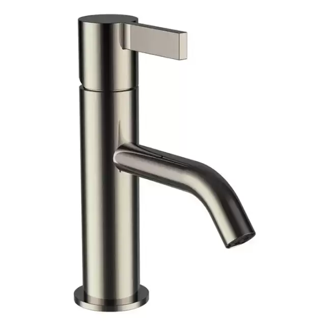 Laufen Kartell Смеситель для раковины, на 1 отв., без донного клапана, излив 115мм, цвет: нержавеющая сталь (PVD)