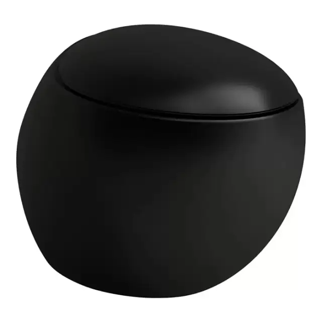 Laufen Alessi One Унитаз 58.5х39х35.5см., подвесной, безободковый, LLC, цвет: черный матовый
