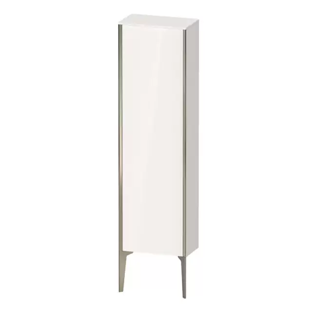 Duravit XViu Шкаф подвесной 40x24x133см, с 1 дверью, 3 стеклянными полками (петли слева), цвет: белый глянцевый/champagne matt